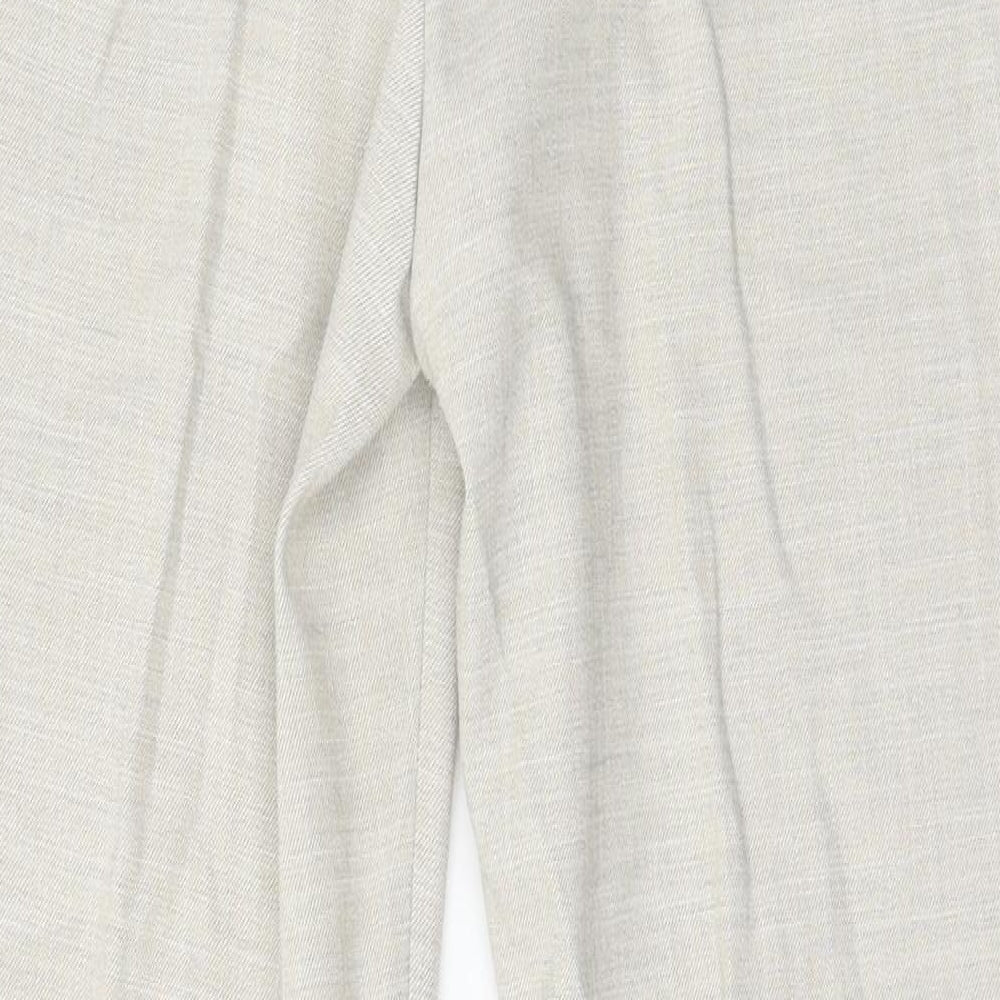 Zara Womens Ivory Trousers Size 8 L27 in