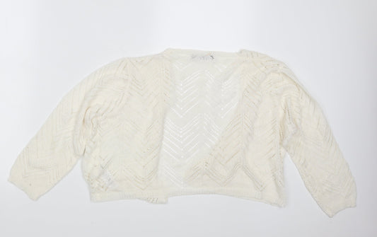 Bonmarché Womens Ivory Wrap Jumper Size M