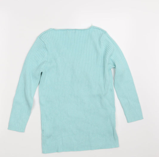 M & Co. Womens Blue Pullover Jumper Size 14