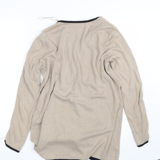 Dana Buchman Womens Beige Rayon Wrap Jumper Size L