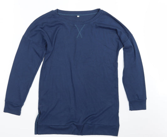 Preworn Womens Blue Rayon Pullover Sweatshirt Size M