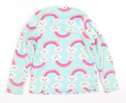 Just Like You Womens Blue Geometric Pullover Jumper Size 12 - Lounge Wear