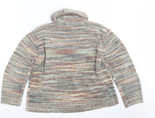PARA Womens Multicoloured Knit Pullover Jumper Size L