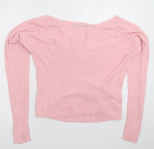 PRETTYLITTLETHING Womens Pink Knit Pullover Jumper Size M