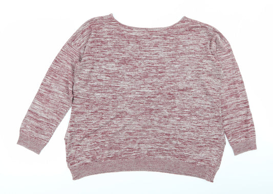 label be Womens Red Pullover Jumper Size 16