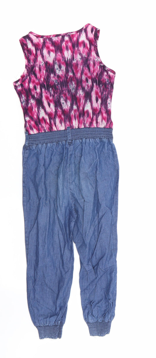 Matalan Girls Multicoloured Geometric Jumpsuit One-Piece Size 4 Years