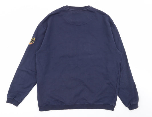 poor homme Mens Blue Pullover Jumper Size L