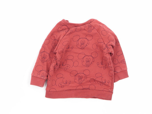 Asda George Boys Brown Geometric Pullover Jumper Size 3-6 Months