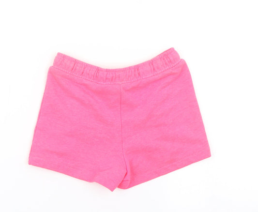 M&S Girls Pink Sweat Shorts Size 3-4 Years