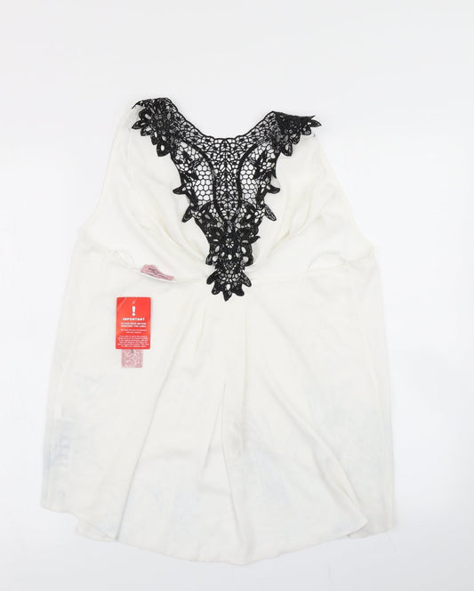 Elise Ryan Womens White Basic Blouse Size 12