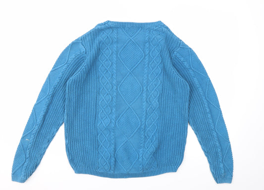 ISLE Womens Blue Pullover Jumper Size M