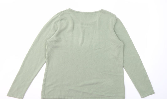 ANNA ROSE Womens Green Pullover Jumper Size 2XL