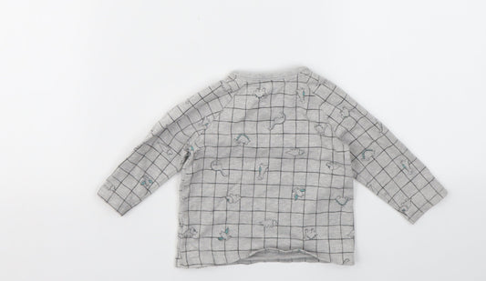 George Boys Grey Geometric Basic T-Shirt Size 0-3 Months