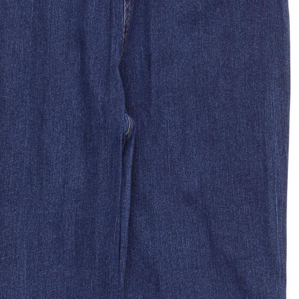 Papaya Womens Blue Straight Jeans Size 12 L28 in - STRECHY WAISTBAND