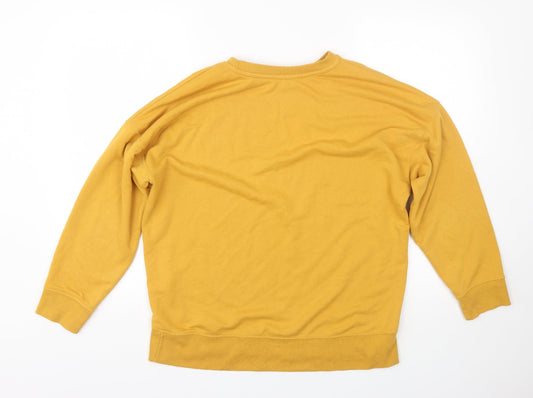New Look Womens Yellow Pullover Sweatshirt Size 8