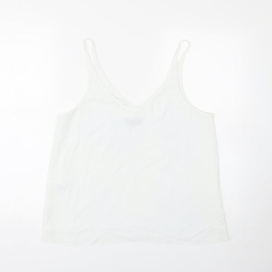 Topshop Womens White Basic Tank Size 12