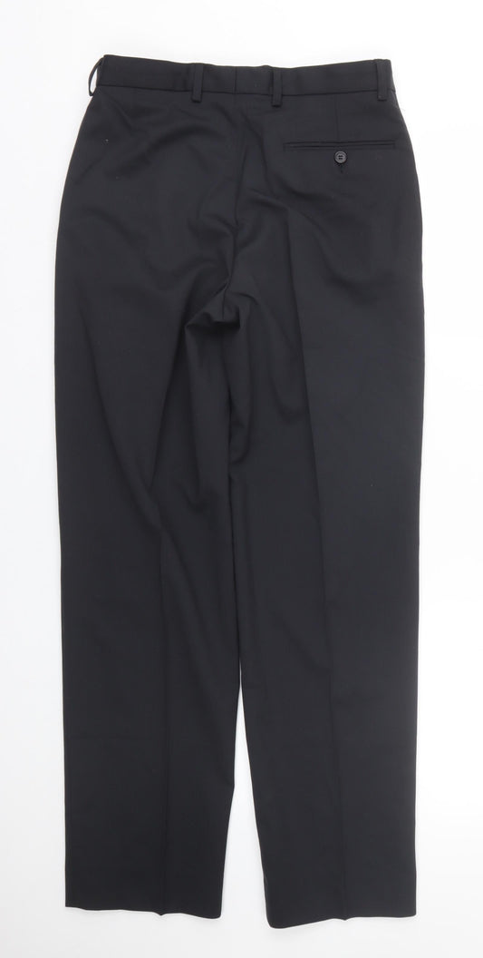 Preworn Mens Black Trousers Size 30 L30 in
