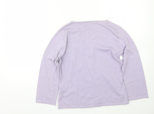 Preworn Womens Purple Cardigan Jumper Size 10
