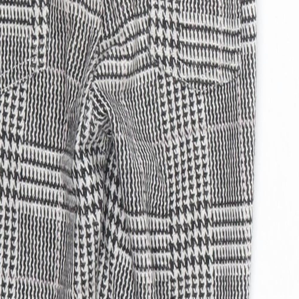 Dopo Dopo Girls Black Houndstooth Capri Trousers Size 5-6 Years