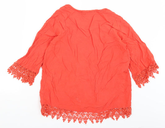 New Look Womens Red Shrug Jumper Size 10