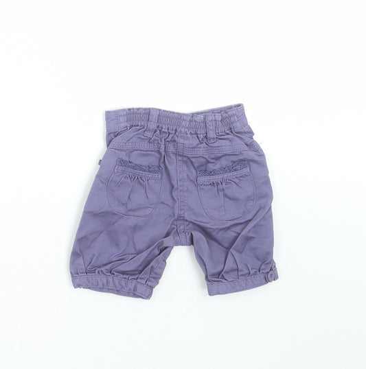 Monsoon Girls Purple Trousers Size 3-6 Months - shorts