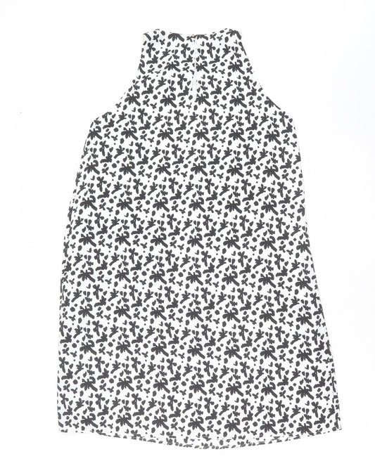 Mango Womens White Geometric Shift Size S