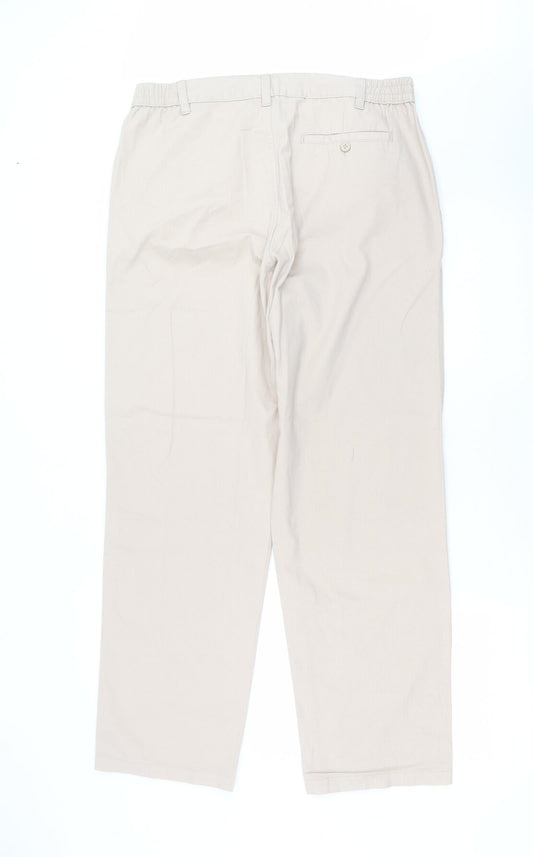 PREMIER MAN Mens Beige Trousers Size 34 in L31 in