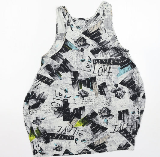 H&M Womens Multicoloured Basic Tank Size 8