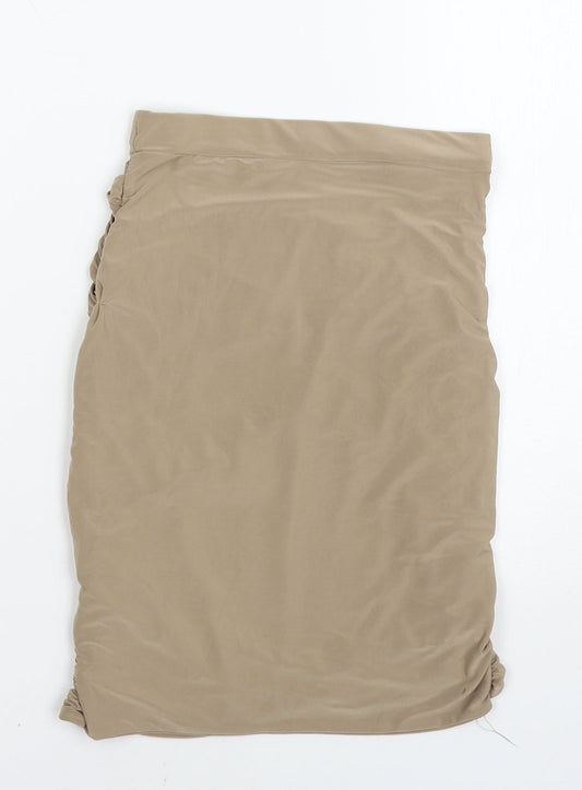 PRETTYLITTLETHING Womens Brown Basic Blouse Size 8