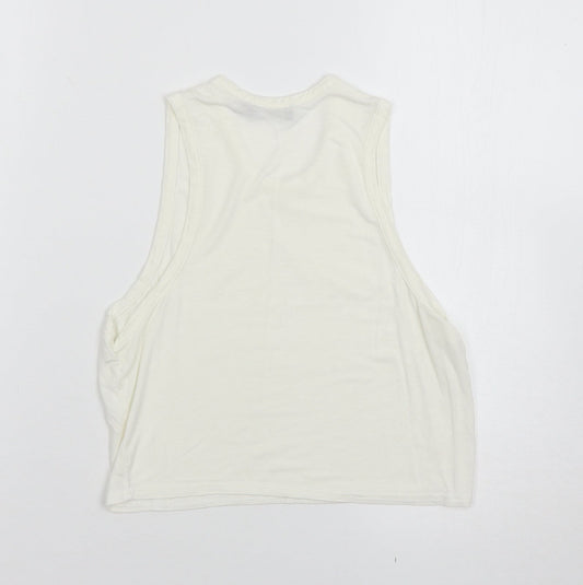 PRETTYLITTLETHING Womens White Basic Tank Size 14