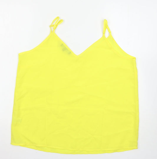 Studio Womens Yellow Basic Tank Size 18