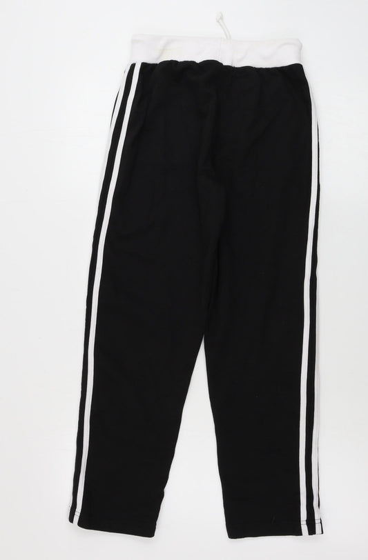 PINDYDOLL Womens Black Sweatpants Trousers Size 8 L24 in