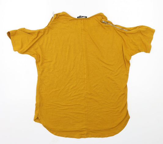 Select Womens Orange Jersey Basic T-Shirt Size 14