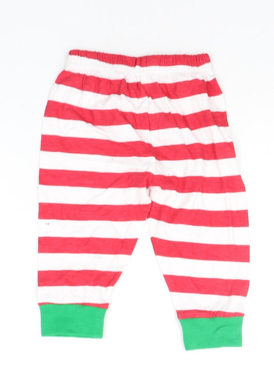b&M Girls Blue Striped Jogger Trousers Size 6-9 Months