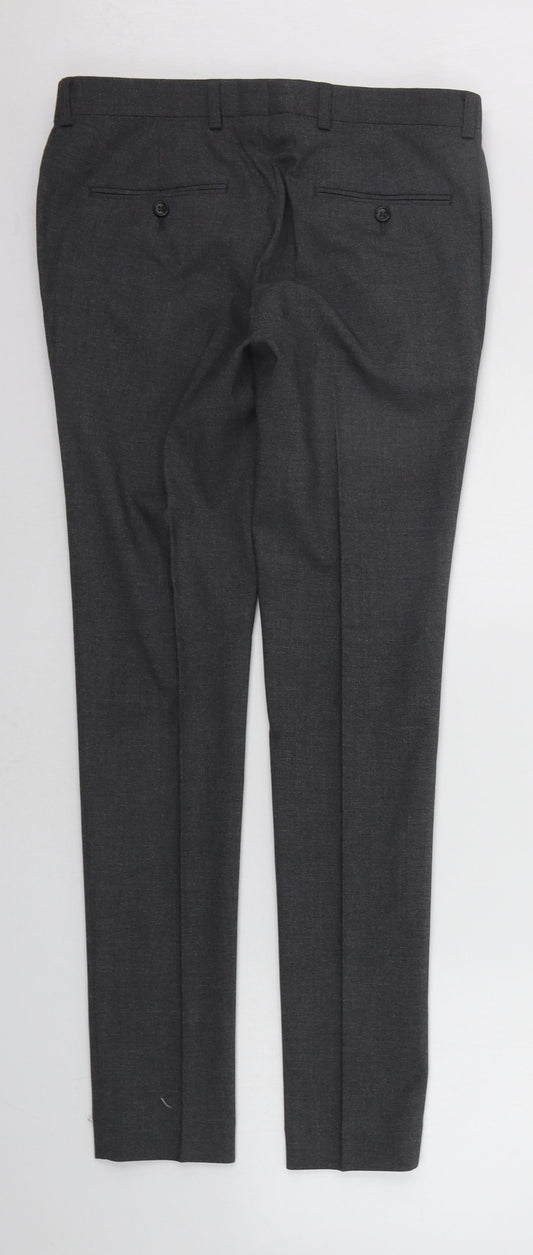 ASOS Womens Grey Trousers Size 28 in L30 in