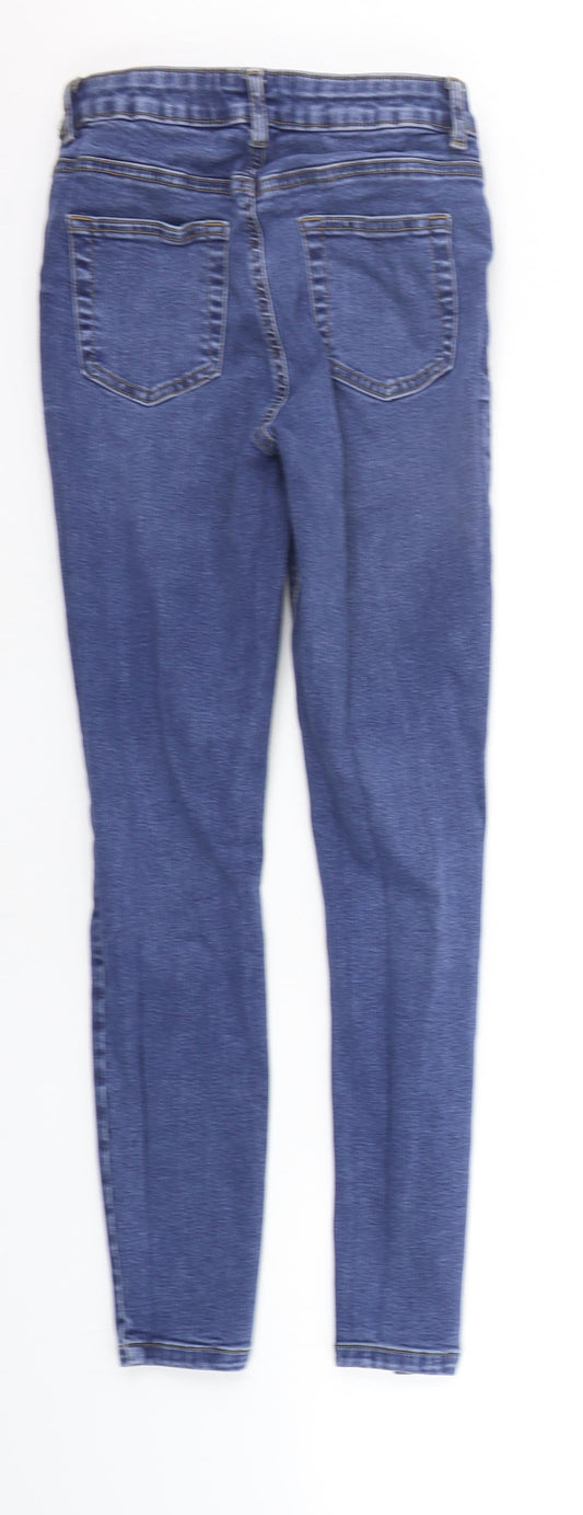 Denim & Co. Womens Blue Straight Jeans Size 10 L25 in