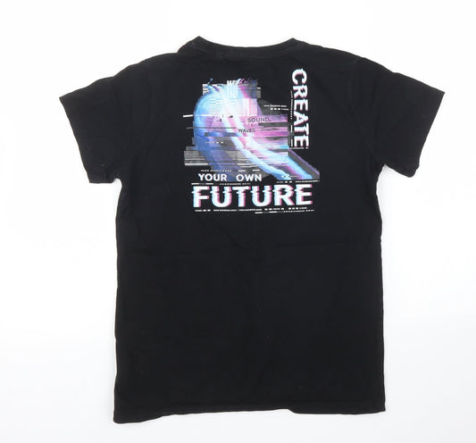 Debenhams Boys Black Basic T-Shirt Size 10 Years