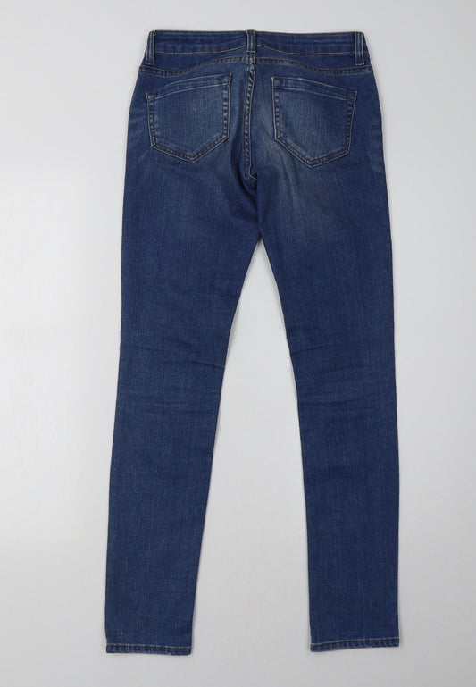Topshop Womens Blue Denim Skinny Jeans Size 25 L32 in