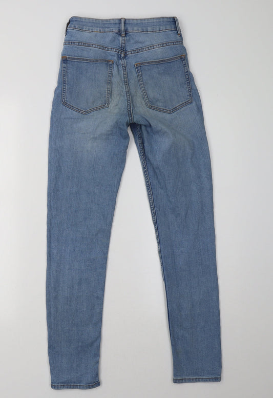 h&m, Womens Blue Denim Skinny Jeans Size 6 L30 in