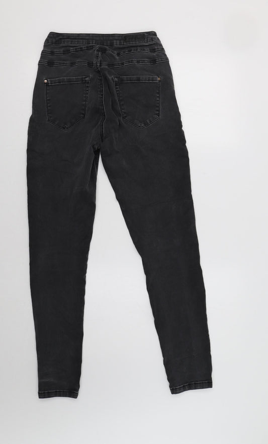 Zebra Womens Grey Skinny Jeans Size 8 L29 in