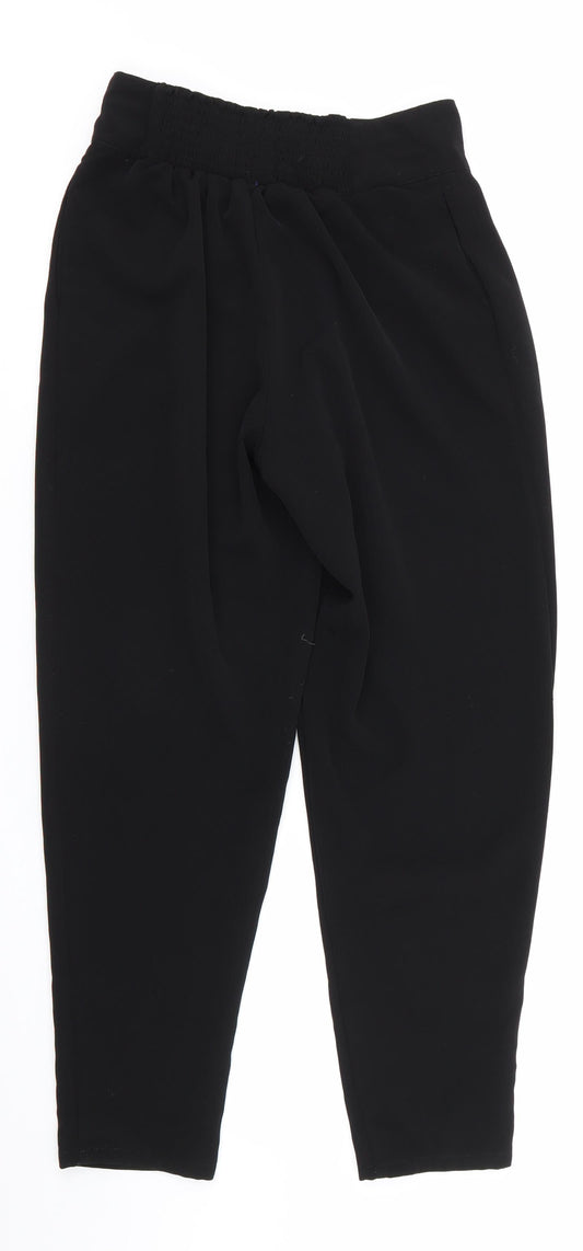 FOREVER 21 Womens Black Trousers Size S L26 in - elasticated back