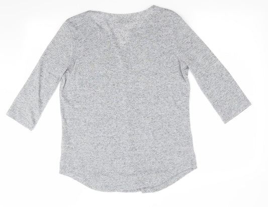 Papaya Womens Grey Tunic Jumper Size 12 - Front Seam Detail