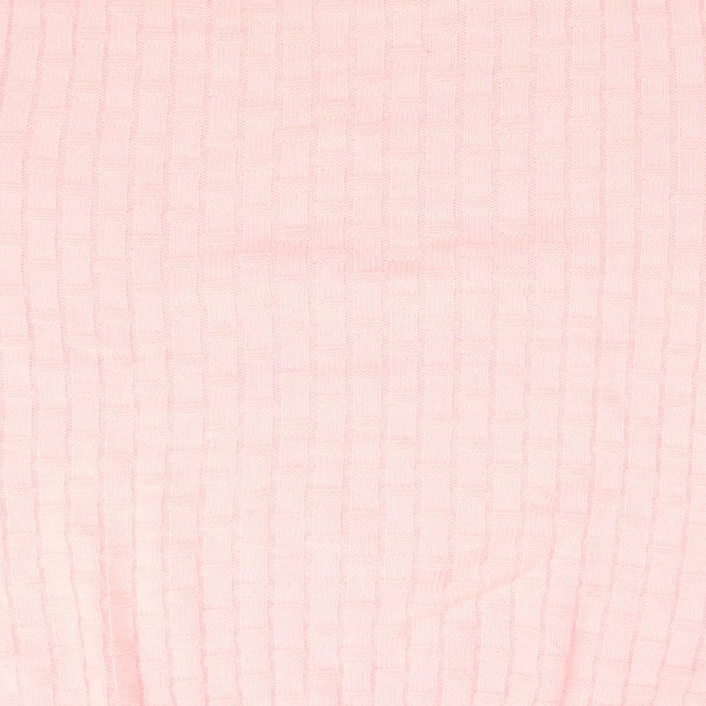 Preworn Womens Orange Geometric Pullover Jumper Size 10 - Florescent