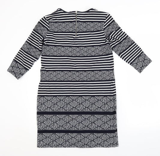 Per Una Womens Blue Striped T-Shirt Dress Size 12