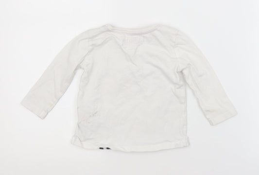 LULLABY Girls White Basic T-Shirt Size 6-9 Months