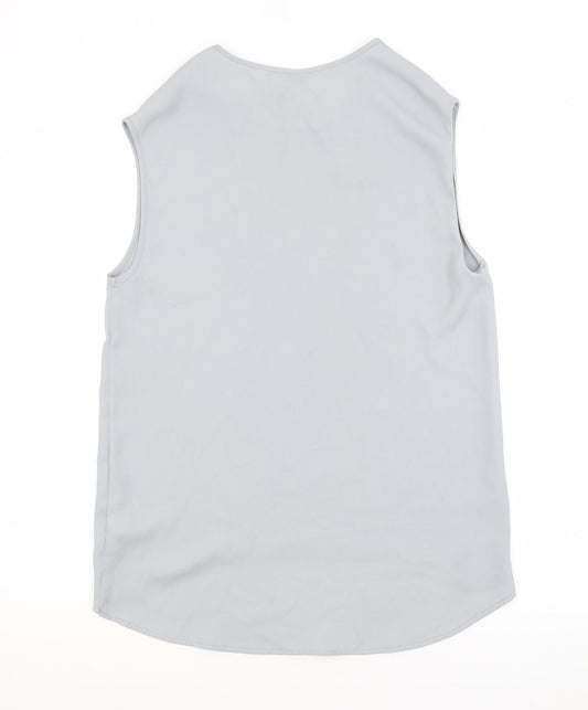 H&M Womens Grey Basic Blouse Size 4