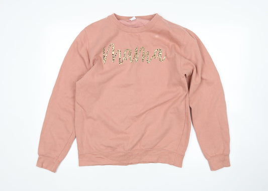 Preworn Womens Pink Pullover Sweatshirt Size S