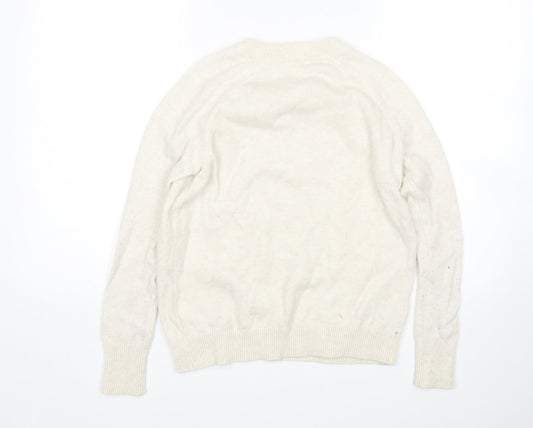 H&M Womens Beige Pullover Jumper Size XS