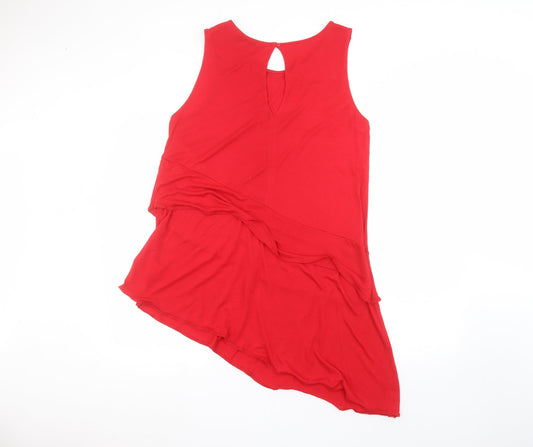 capsule Womens Red Basic Blouse Size 14