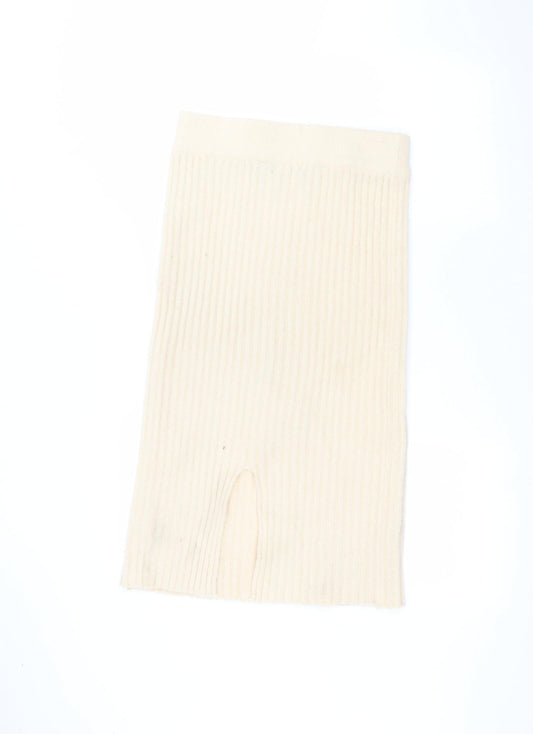 Brave Soul Womens Beige A-Line Skirt Size M